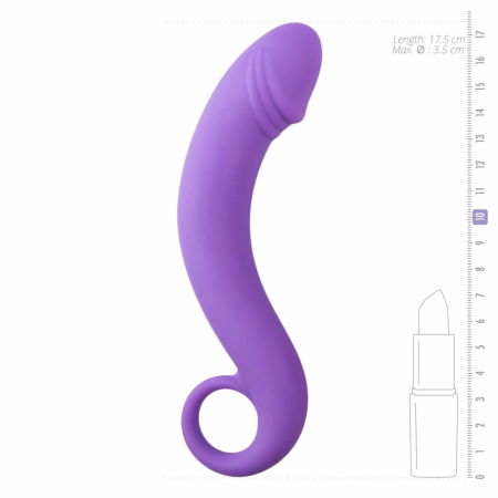 EasyToys Silicone Prostate Massager Purple Curved Anatomical Model