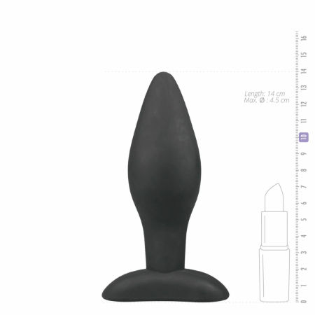 Sinner Gear Large Silicone Plug Black - Secure Wide-Base Anal Model