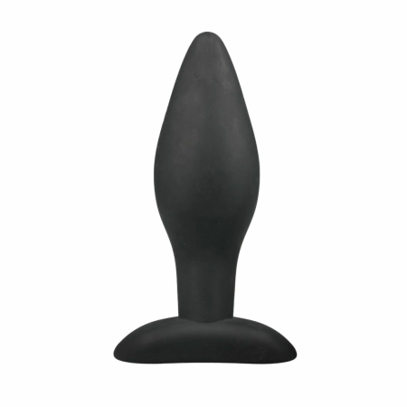 EasyToys Silicone Anal Plug Medium Black - Flexible Ergonomic Model