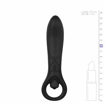 Pretty Love Anal Plug Silicone Black Vibrating Massager 12 cm