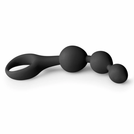 EasyToys Silicone Prostate Model with Graduated Beads, Black, 20 cm