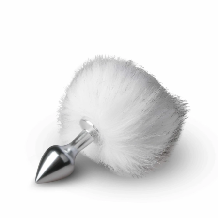 EasyToys Aluminium Plug with White Fluffy Bunny Tail - Medium Size