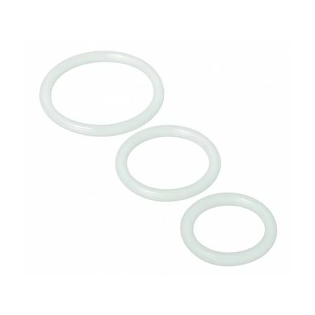 Trinity Vibes Silicone Comfort Rings Set, Clear, 3 Sizes