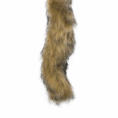 EasyToys Aluminium Fox Tail Plug Silver Faux Fur 40cm