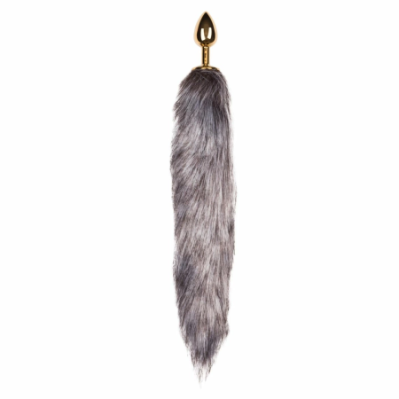 Pipedream Fox Tail Aluminum Model - Intimate Stainless Attachment, Silver/Gray