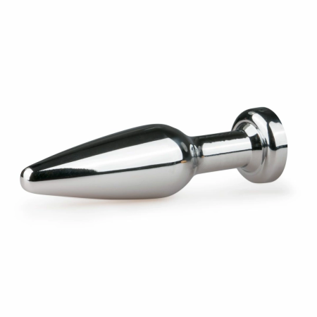 Sinner Gear Metal Plug Silver Large with Clear Crystal Accent