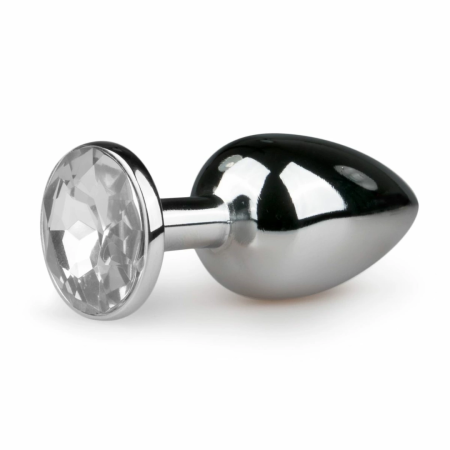Diogol Metal Plug Silver with Clear Crystal S - Compact Aluminium Model