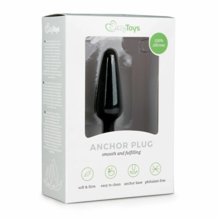 EasyToys Silicone Plug S Black - Compact Flexible Intimate Accessory