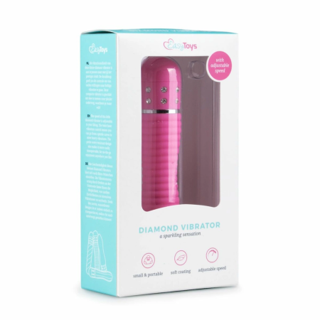Love Diamond Pink Intimate Massager - Textured Multi-Speed Model
