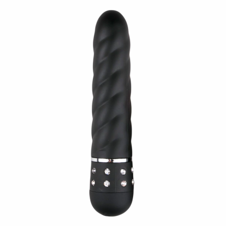 Love Diamond Black Mini Vibrator - Textured Multi-Speed Compact Model