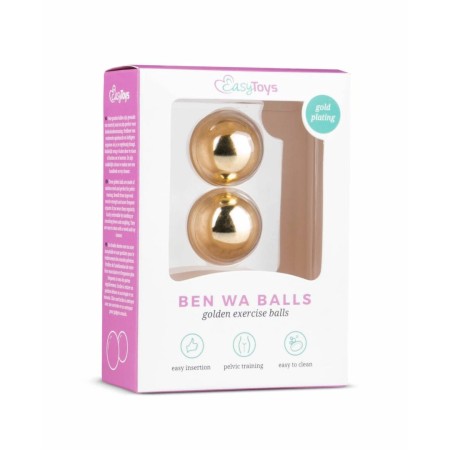 EasyToys Gold Ben Wa Balls 25mm - Premium Pelvic Muscle Trainer