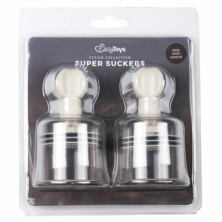 EasyToys Large Vacuum Suction Cups Set for Body Stimulation 2 pcs