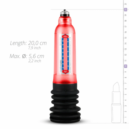 Bathmate Hydro7 Red Hydrotherapy Vacuum System for Men 13-18cm