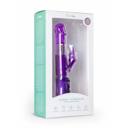 Easytoys Rabbit Vibrator Purple - 12 Modes, Waterproof Silicone Design