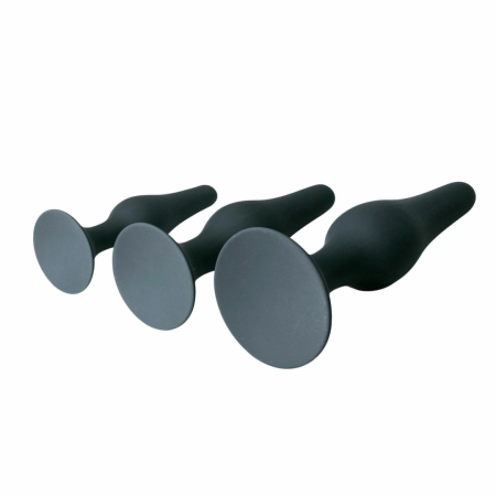 EasyToys Anal Training Set - 3 Size Silicone Model, Black