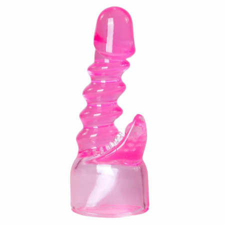 Easytoys Spiral Wand Attachment Pink - Flexible Silicone Accessory