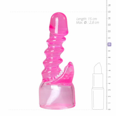 Easytoys Spiral Wand Attachment Pink - Flexible Silicone Accessory