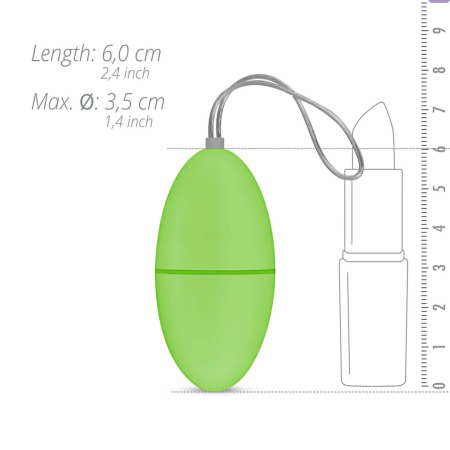 EasyToys Vibrating Egg Green - Wireless Remote, 10 Modes, Compact Design