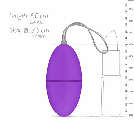 EasyToys Vibrating Egg Remote Control Purple - Compact Wireless Model