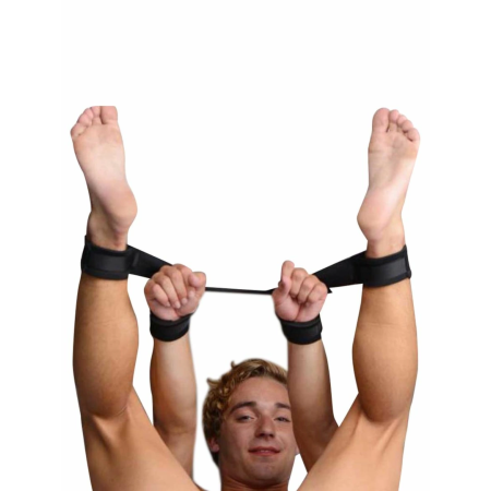 Master Series Poseidon Adjustable Restraint System 4-Cuff Black 37cm