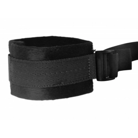 XR Brands Hold Me Bed Bondage Set Black - Adjustable Restraint System