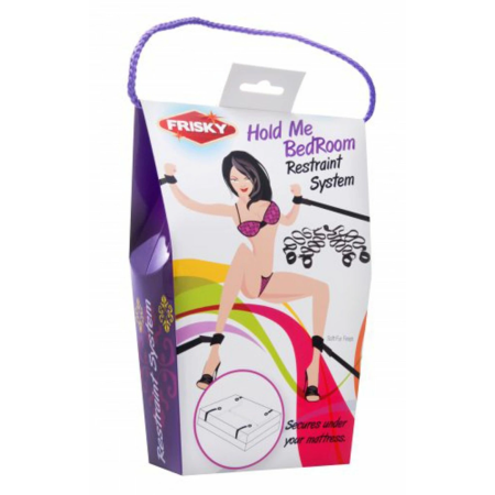 XR Brands Hold Me Bed Bondage Set Black - Adjustable Restraint System