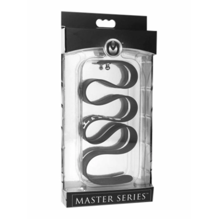 Master Series Silicone Adjustable Black Collar with White Lettering 45cm
