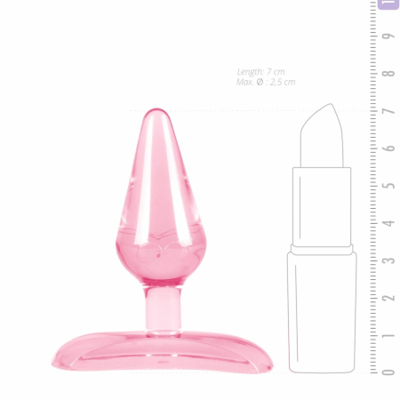 Sinner Gear Pink Butterfly Mini Plug with Suction Base, 7 cm, TPE