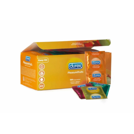 Durex Pleasurefruits Flavored Latex Condoms Bulk 144 pcs - Assorted Flavors
