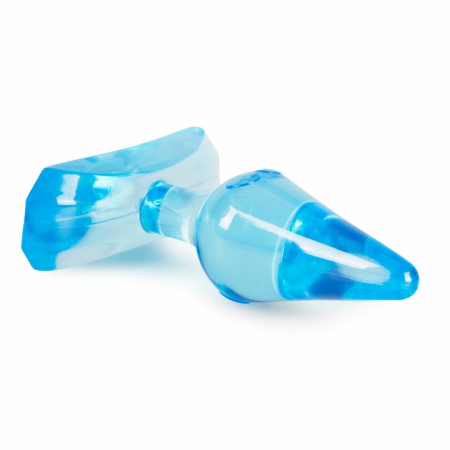 EasyToys Flexible Blue Plug with Butterfly Pattern and Suction Cup 7cm
