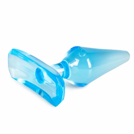 EasyToys Flexible Blue Plug with Butterfly Pattern and Suction Cup 7cm
