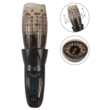 STROKER Rotating Intimate Device with Vibration & Thrust, Transparent, 25.2 cm