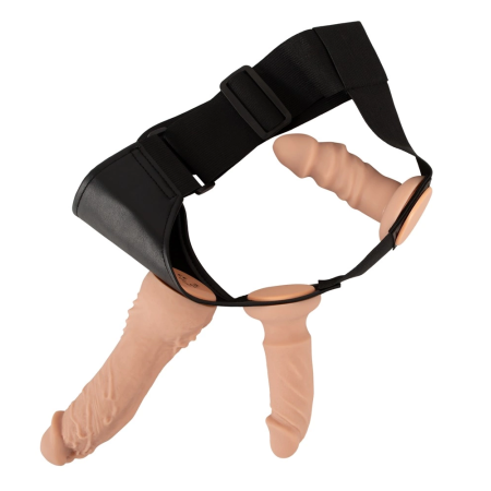 You2Toys Strap-On Set RC Vibe Silicone Harness & 2 Attachments Black