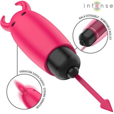 INTENSE Scarlet Red Mini Vibrating Bullet - Compact Waterproof 9.3 cm