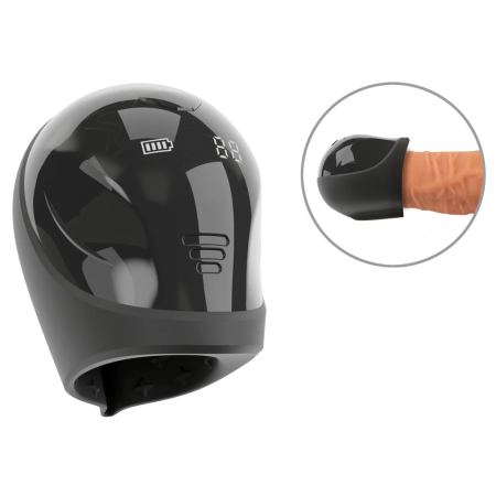 Rebel Glans Trainer Cup - Compact Vibrating System, Waterproof, Black