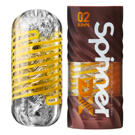 Tenga Spinner Deluxe 02 Bumps - Rotating Stimulation System, 14 cm