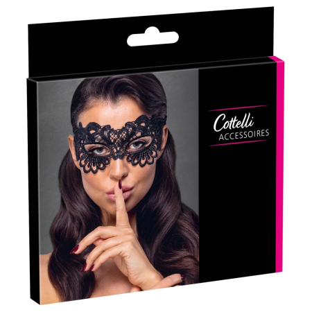 You2Toys Black Embroidered Lace Eye Mask with Integrated Eye Holes