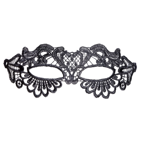 You2Toys Black Embroidered Lace Eye Mask with Integrated Eye Holes