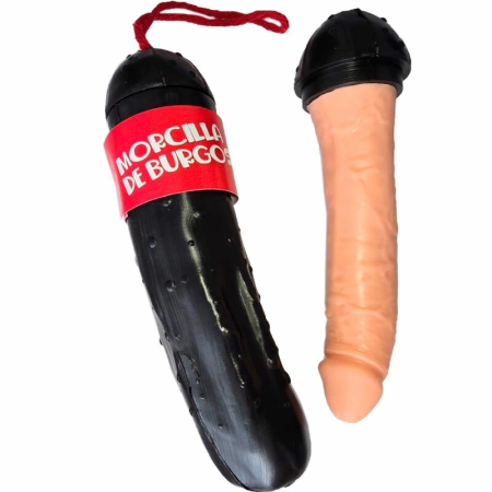 Diablo Picante Model Blood Sausage - Premium Silicone Intimate Toy, Black-Red, 20 cm
