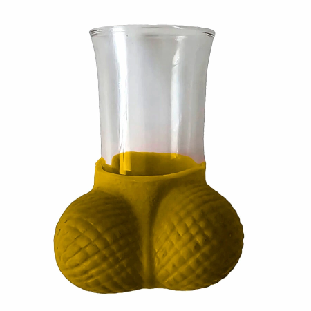 DIABLO PICANTE Gold Metallic Shot Glass - Durable Party Accent 60 ml