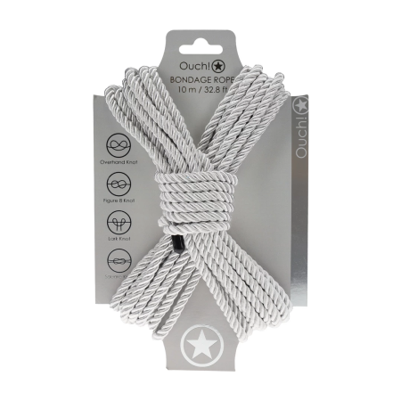 Loving Joy Silver Bondage Rope 10m - Durable Polyester Restraint Cord