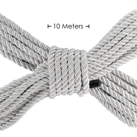 Loving Joy Silver Bondage Rope 10m - Durable Polyester Restraint Cord