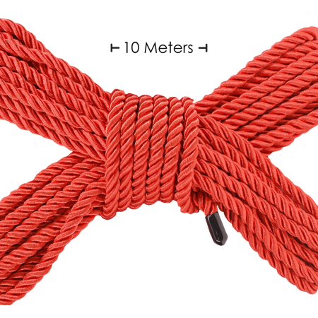 SINNER Gear Bondage Rope 10m Red - Durable Polyester Restraint Cord