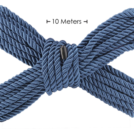 LoversPremium Polyester Bondage Rope 10m Navy Blue - Soft Restraint Cord
