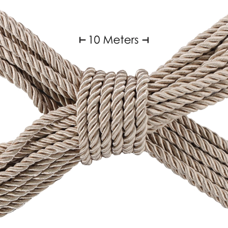 Loving Joy Polyester Bondage Rope 10m Gold - Durable Restraint Cord