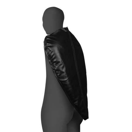 OUCH! XTreme Full Arm & Shoulder Sleeve Restraint Black PU Adjustable