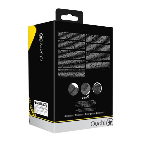 OUCH! XTreme Full Arm & Shoulder Sleeve Restraint Black PU Adjustable