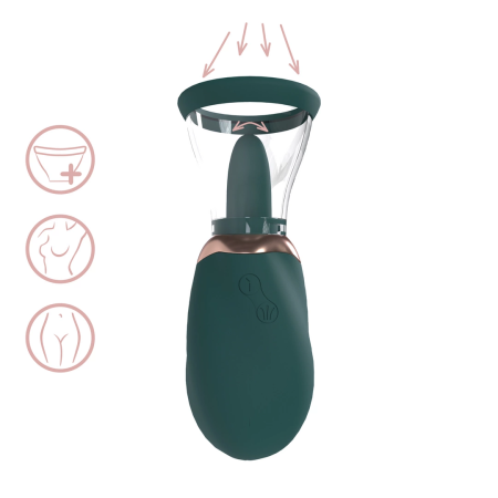 Shots Boost Rechargeable Intimate Vacuum System Forest Green