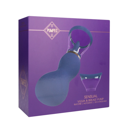 Sensual Rechargeable Intimate Vacuum System Purple - Multi-Cup Kit