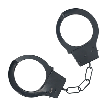 You2Toys Classic Metal Handcuffs Black - Secure Adjustable Model